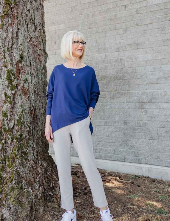 BtP-2503 Gilmour Bamboo French Terry Tidy Trouser - Ivory
