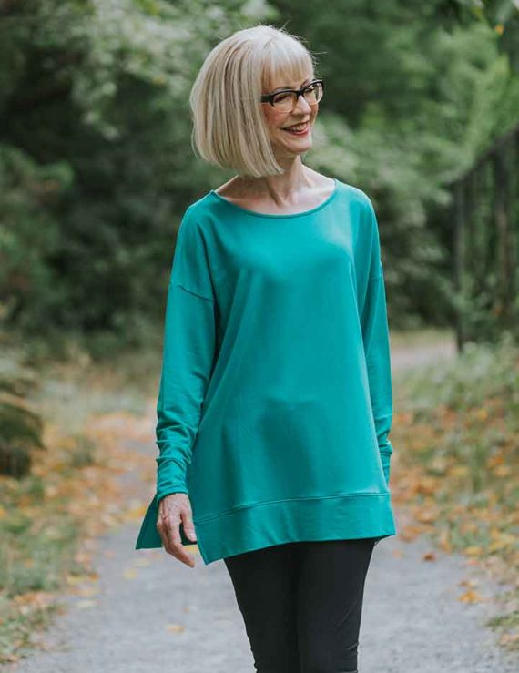 BtT-1067 Gilmour Bamboo French Terry Banded Tunic